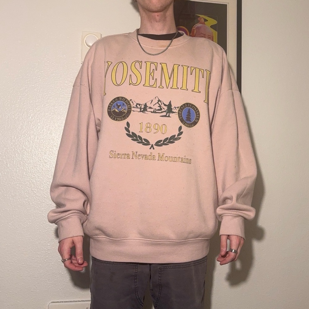 Target Yosemite Graphic Crewneck Sweatshirt - Blush Pink